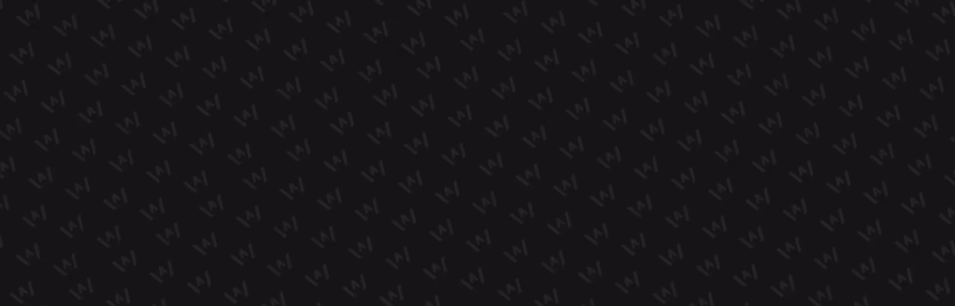 Black background with a subtle repeating pattern of intertwined letters resembling 'W' and 'M'.
